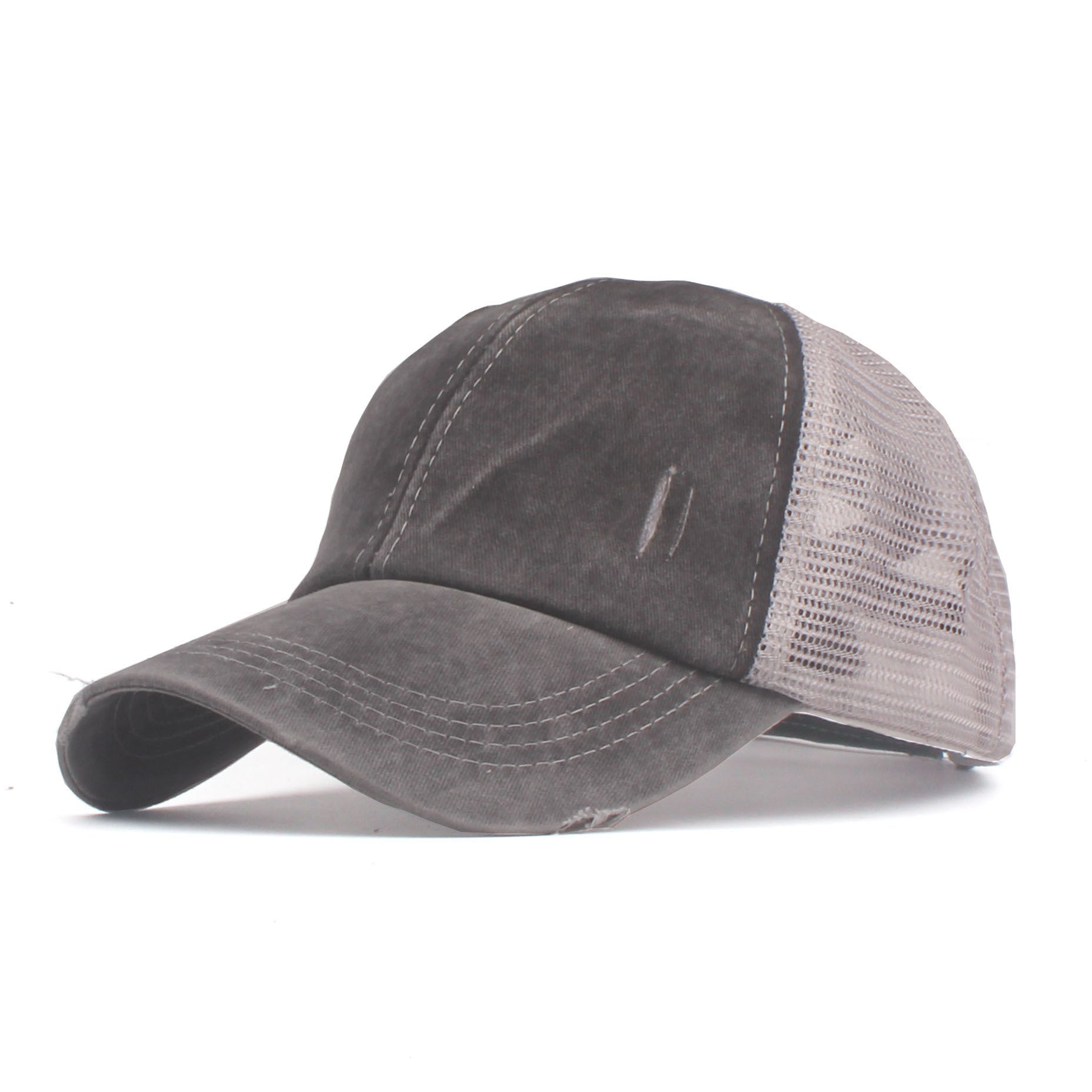 Wholesale Cotton Cross Ponytail Baseball Caps